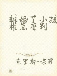 离婚了小孩抚养权怎么判