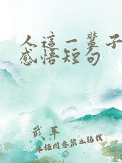 人这一辈子人生感悟短句