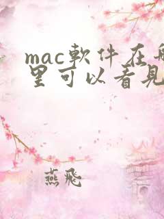 mac软件在哪里可以看见