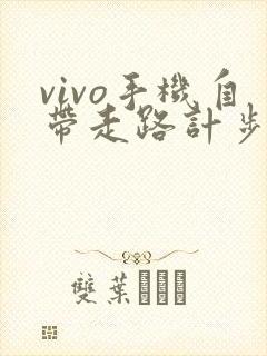 vivo手机自带走路计步器
