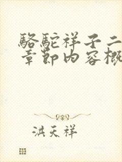 骆驼祥子二十四章节内容概括
