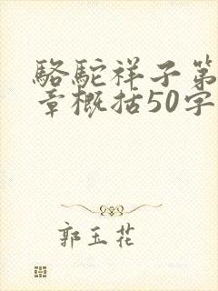 骆驼祥子第十六章概括50字左右
