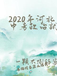 2020年河北中考政治试题及答案