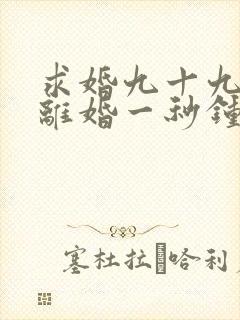 求婚九十九次,离婚一秒钟连续剧完整版