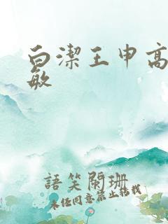 白洁王申高义张敏
