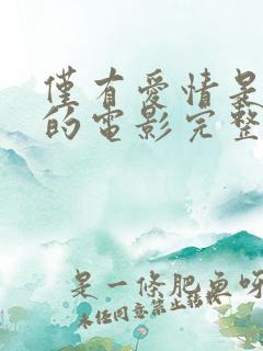 仅有爱情是不够的电影完整版