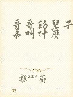哥哥的儿子叫弟弟叫什么