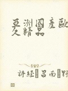 亚洲国产欧美久久精品