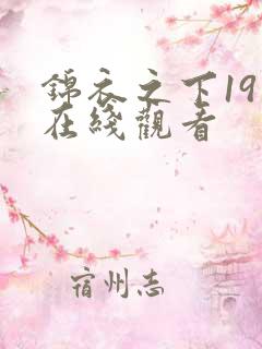 锦衣之下19集在线观看
