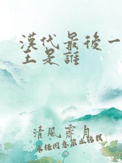 汉代最后一位帝王是谁