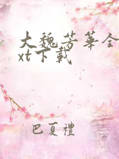 大魏芳华全本txt下载