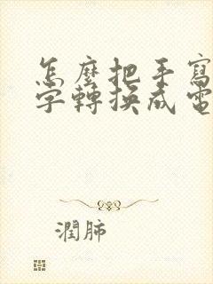 怎么把手写的文字转换成电子文档