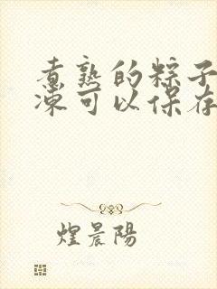 煮熟的粽子放冷冻可以保存多久 煮熟的粽子放冷冻可以保存多久