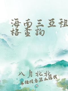 海南三亚租车价格查询