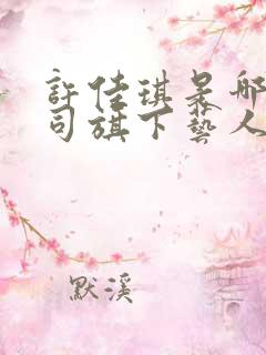 许佳琪是哪个公司旗下艺人