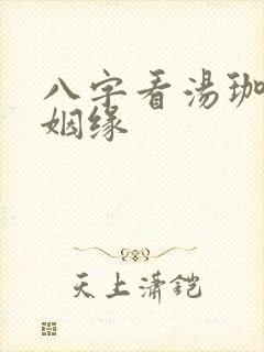 八字看汤珈铖命姻缘