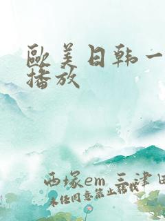 欧美日韩一级片播放
