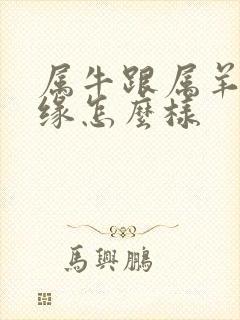 属牛跟属羊的姻缘怎么样