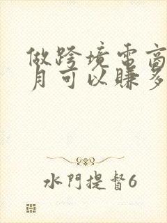 做跨境电商一个月可以赚多少钱