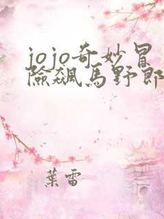 jojo奇妙冒险飙马野郎