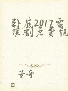 卧底2017电视剧免费观看全集
