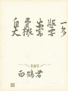 自费出版一本书大概需要多少钱自费出书