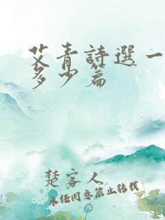 艾青诗选一共有多少篇