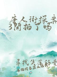 唐人街探案网剧3开拍了吗