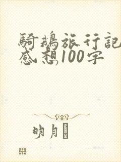 骑鹅旅行记读后感想100字