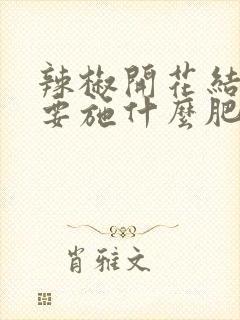 辣椒开花结果了要施什么肥