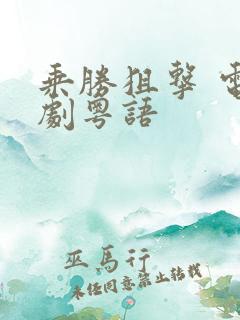 乘胜狙击 电视剧粤语 乘胜狙击 电视剧粤语
