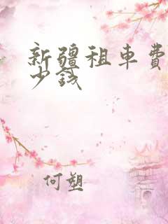 新疆租车费用多少钱
