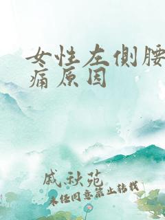 女性左侧腰部酸痛原因