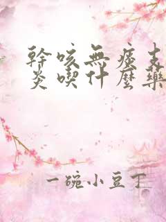 干咳无痰支气管炎吃什么药