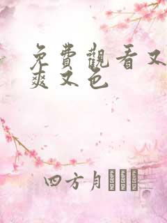 免费观看又黄又爽又色