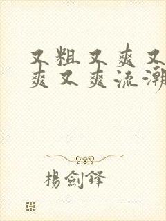 又粗又爽又爽又爽又爽流潮视频