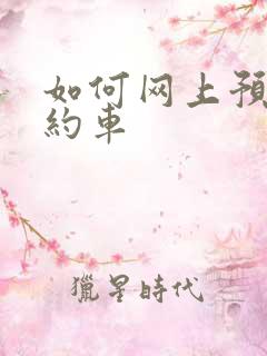 如何网上预约网约车