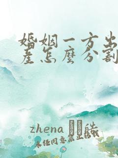 婚姻一方出轨财产怎么分割