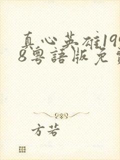 真心英雄1998粤语版免费播放