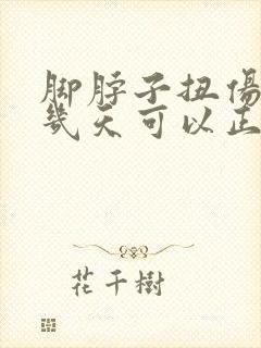 脚脖子扭伤肿了几天可以正常走路
