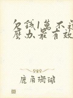 欠钱1万不还怎么办最有效的方法