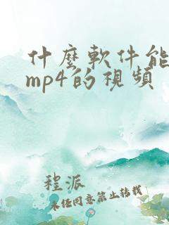 什么软件能播放mp4的视频