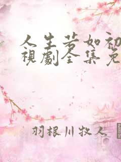 人生若如初见电视剧全集免费观看完整版