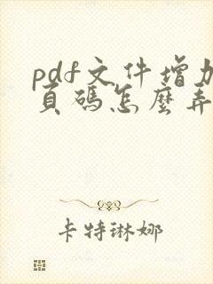 pdf文件增加页码怎么弄