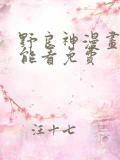 野良神漫画在那能看免费 野良神漫画在那能看免费