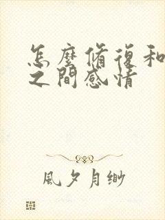 怎么修复和老婆之间感情