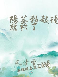 阳茎勃起后不久就软了