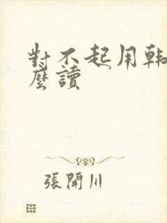 对不起用韩文怎么读