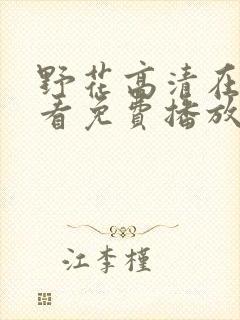 野花高清在线观看免费播放6