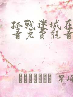 孤战迷城在线观看免费观看